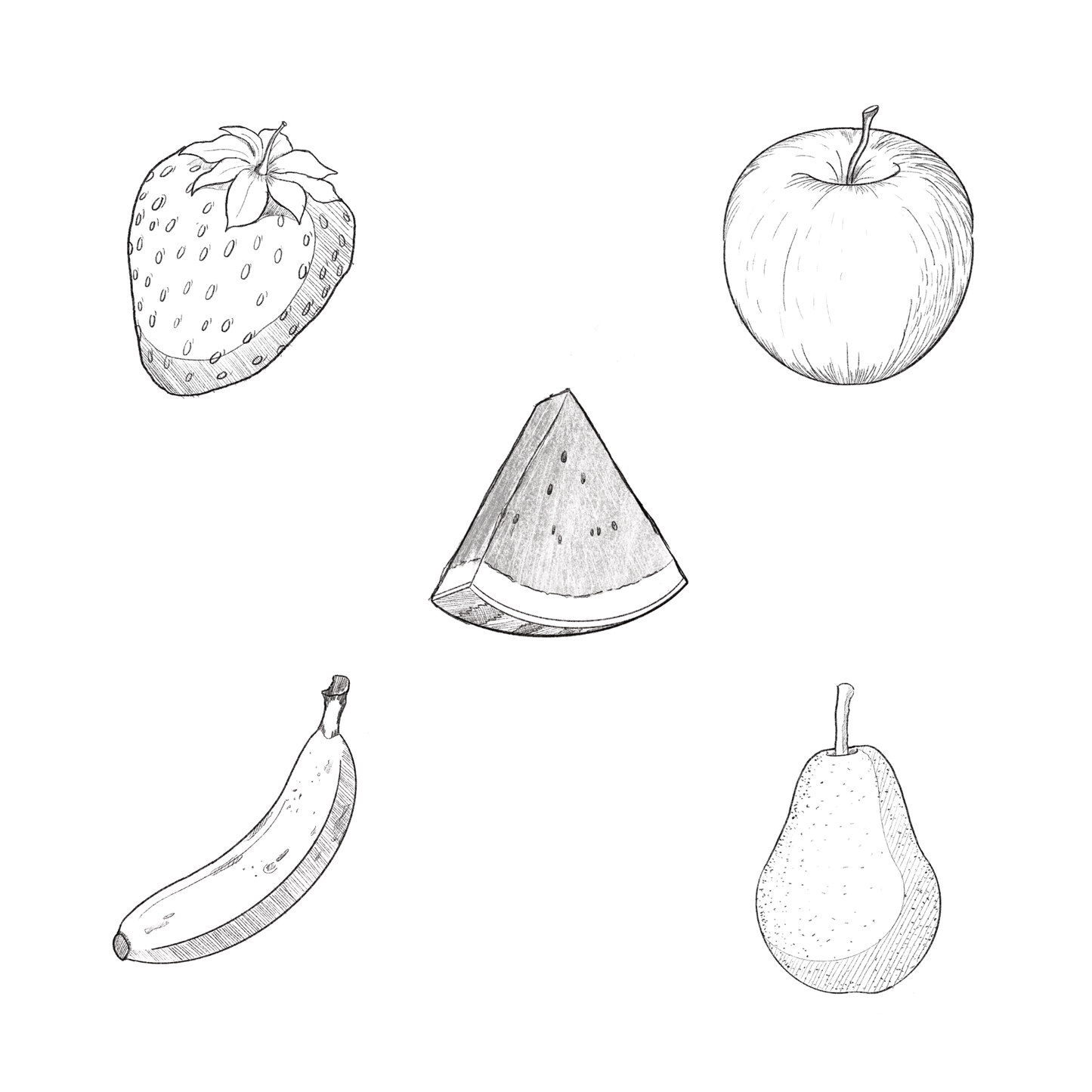 Drawing Guide Bundle - Fruits I (Digital Download)
