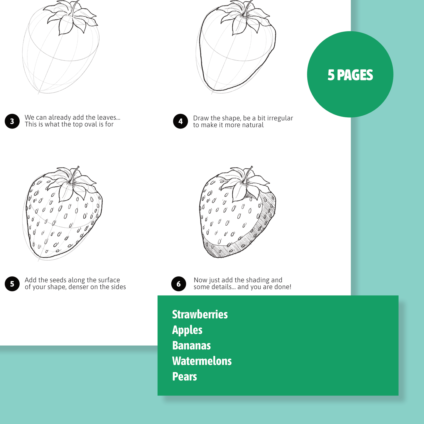 Drawing Guide Bundle - Fruits I (Digital Download)