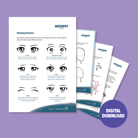 Anime Drawing Course - Eyes (Digital PDF Download)