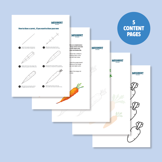 Color Theory Practice Pack 1 - Why you should color Carrots BLUE (Digital Download)